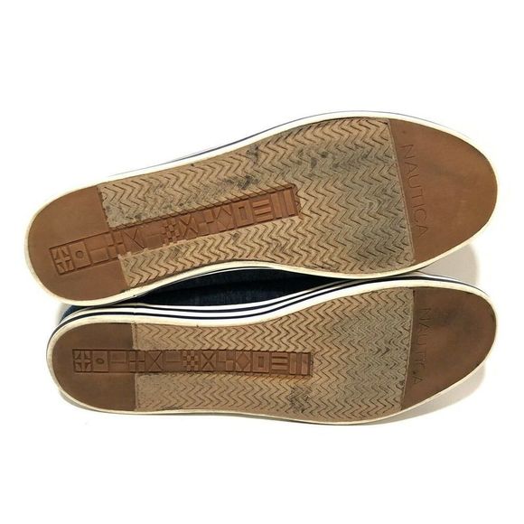 Nautica Sneakers Lanyard Ribbon Laces Blue Boat Shoes Women's Size 8 - Picture 4 of 5